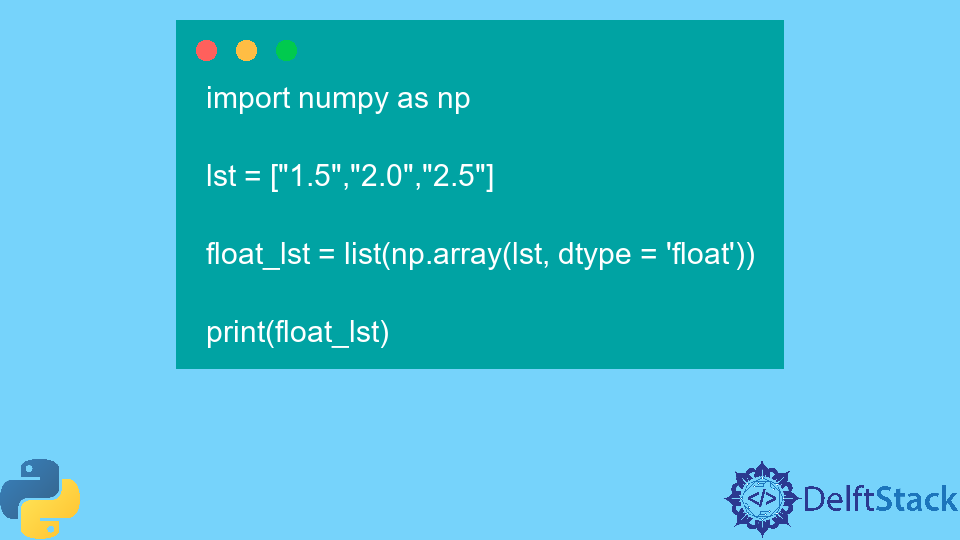 Convert String List To Float List Python